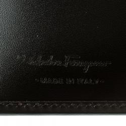 Pre Owned Salvatore Ferragamo Brown Leather and Suede Bifold Wallet
