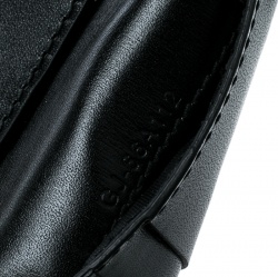 Pre Owned Salvatore Ferragamo Black Leather Logo Embossed Bifold Wallet