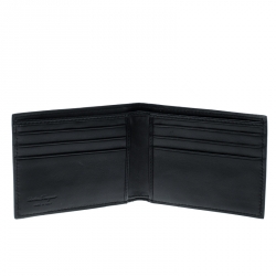 Salvatore Ferragamo Black Croc Bi-fold Wallet 