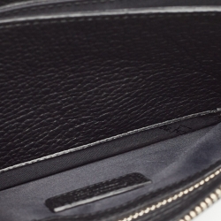 Pre Owned Salvatore Ferragamo Black Embossed Leather Firenze Gamma Clutch