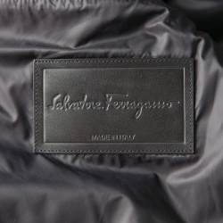 Salvatore Ferragamo Feather Print Hooded Zip Front Quilted Down Jacket XL