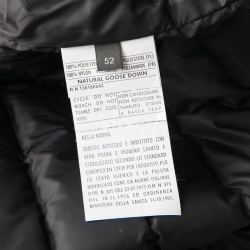 Salvatore Ferragamo Feather Print Hooded Zip Front Quilted Down Jacket XL