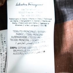 Pre Owned Salvatore Ferragamo Multicolor Wide Striped Cotton Short Sleeve Shirt XL