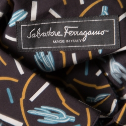 Pre Owned Salvatore Ferragamo Multicolor Cactus Printed Cotton Long Sleeve Shirt XL