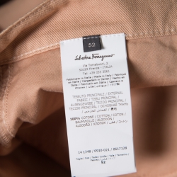 Pre Owned Salvatore Ferragamo Beige Straight Fit Jeans XL