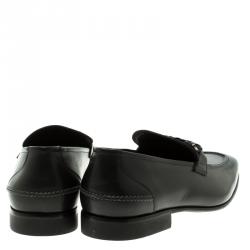 Pre Owned حذاء لوفرز سالفاتوري فيراغامو نيلو جلد أسود مقاس 43.5