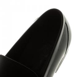 Pre Owned Salvatore Ferragamo Black Leather Tuscan Loafers Size 42.5