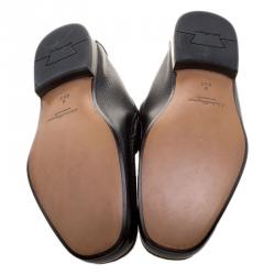 Pre Owned حذاء لوفرز سالفاتوري فيراغامو غانسيني بيت جلد أسود مقاس 42