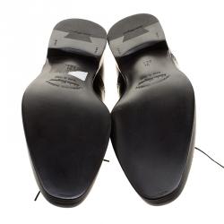 Pre Owned حذاء سالفاتوري فيراغامو دربي مورانو بروغ برباط جلد لونين مقاس 42.5