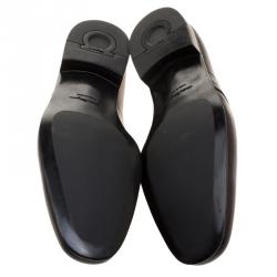 مملوكة مسبقًا Salvatore Ferragamo Brown Leather Germain Bit Loafers Size 45