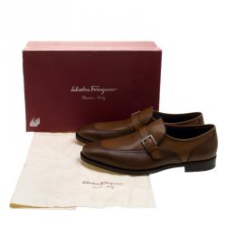 Pre Owned Salvatore Ferragamo Brown Leather Liverpool Moccasins Size 44.5