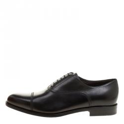 Pre Owned Salvatore Ferragamo Black Leather Guru Francesina Oxfords Size 45