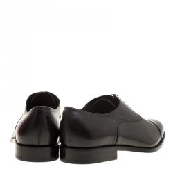 Pre Owned Salvatore Ferragamo Black Leather Guru Francesina Oxfords Size 45