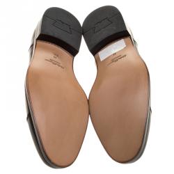 Pre Owned Salvatore Ferragamo Black Leather Guru Francesina Oxfords Size 45