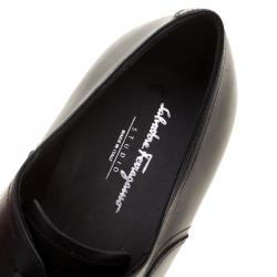 Pre Owned Salvatore Ferragamo Black Leather Guru Francesina Oxfords Size 45