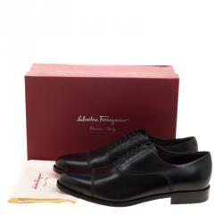 Pre Owned Salvatore Ferragamo Black Leather Guru Francesina Oxfords Size 45