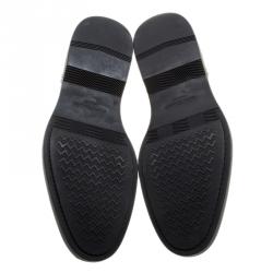 Pre Owned Salvatore Ferragamo Black Brogue Leather Gaiano Wing Tip Ankle Boots Size 45