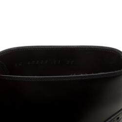 Pre Owned Salvatore Ferragamo Black Brogue Leather Gaiano Wing Tip Ankle Boots Size 45