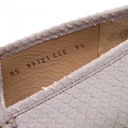Salvatore Ferragamo Cream Python Leather Mason Gancio Bit Loafers Size 43.5