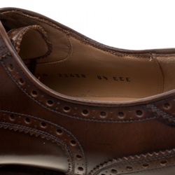 Pre Owned Salvatore Ferragamo Brown Brogue Leather Gabriele Derby Size 42.5