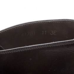 Salvatore Ferragamo Black Brogue Leather Gaiano Wing Tip Ankle Boots Size 45