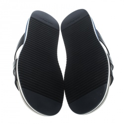 Salvatore Ferragamo Black Leather Lao Sandals Size 43