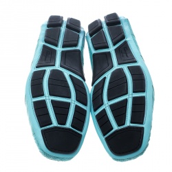 مملوكة مسبقًا حذاء لوفرز سالفاتوري فيراغامو سارديغنا جلد سحالي أخضر أكوا مقاس 42