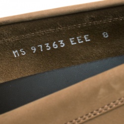 Pre Owned Salvatore Ferragamo Dark Beige Nubuck Londra Loafers Size 42