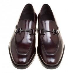 Pre Owned حذاء لوفرز سالفاتوري فيراغامو بانفيلو جلد برون بني مقاس 44.5