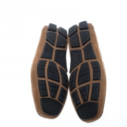 مملوكة مسبقًا حذاء لوفرز سالفاتوري فيراغامو لوندرا جلد نوبوك بيج داكن مقاس 44