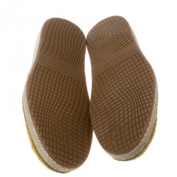 Pre Owned Salvatore Ferragamo Yellow Crocodile Leather Lampedusa Espadrilles Size 42