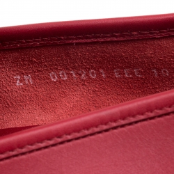 Pre Owned Salvatore Ferragamo Red Leather Giordano Moccassins Size 44