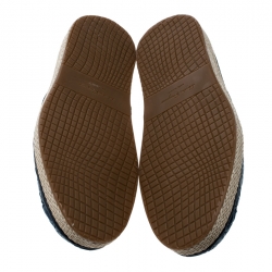 Pre Owned حذاء إسبادريلز سالفاتوري فيراغامو لامبدوسا جلد تمساح أزرق مقاس 43.5