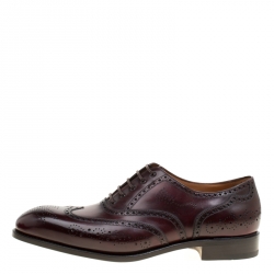 Salvatore Ferragamo Special Edition Wine Brogue Leather Trieste Oxfords Size 44