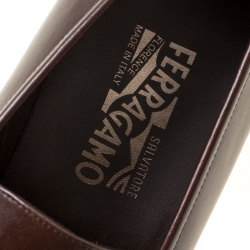 مملوكة مسبقًا Salvatore Ferragamo Brown Leather Rocco Loafers Size 46