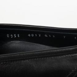 Pre Owned Salvatore Ferragamo Black Leather Drivers Size 39