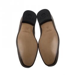 Pre Owned Salvatore Ferragamo Grey Nubuck Maurice Gancio Bit Loafers Size 42.5