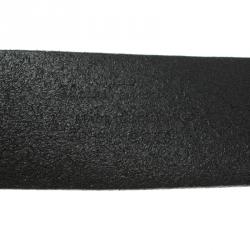 Pre Owned Salvatore Ferragamo Black Leather Double Gancini Parigi Buckle Belt 90cm