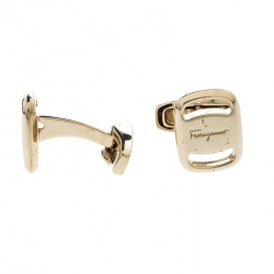 Pre Owned Salvatore Ferragamo Gold Tone Cufflinks
