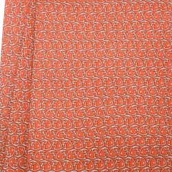 Pre Owned Salvatore Ferragamo Orange Angelfish Printed Silk Traditional Tie