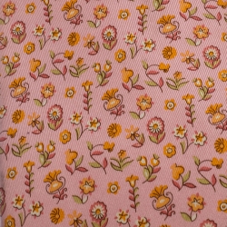Pre Owned Salvatore Ferragamo Pink Floral Print Silk Tie