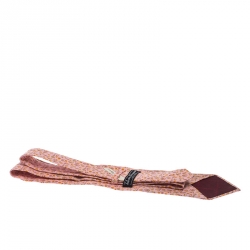 Pre Owned Salvatore Ferragamo Pink Floral Print Silk Tie