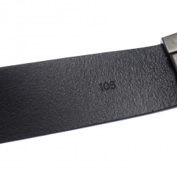 Pre Owned Salvatore Ferragamo Black Leather Gancini Belt 105 cm