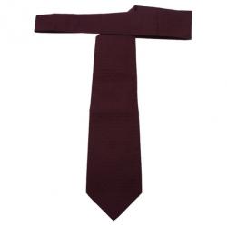 مملوكة مسبقًا Salvatore Ferragamo Burgundy Gancini Print Silk Tie
