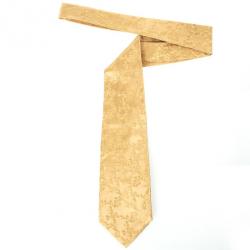 Pre Owned Salvatore Ferragamo Gold Heart Print Tie