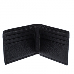 Pre Owned Salvatore Ferragamo Black Leather Bifold Wallet