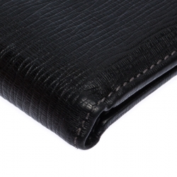 Pre Owned Salvatore Ferragamo Black Leather Bifold Wallet