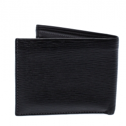 Pre Owned Salvatore Ferragamo Black Leather Bifold Wallet