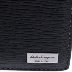 Pre Owned Salvatore Ferragamo Black Leather Bifold Wallet