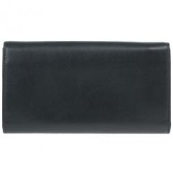 Pre Owned Salvatore Ferragamo Black Leather Continental Wallet